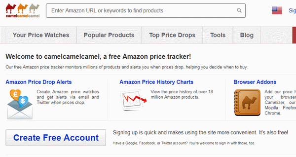 Отслеживание цены Camelcamelcamel