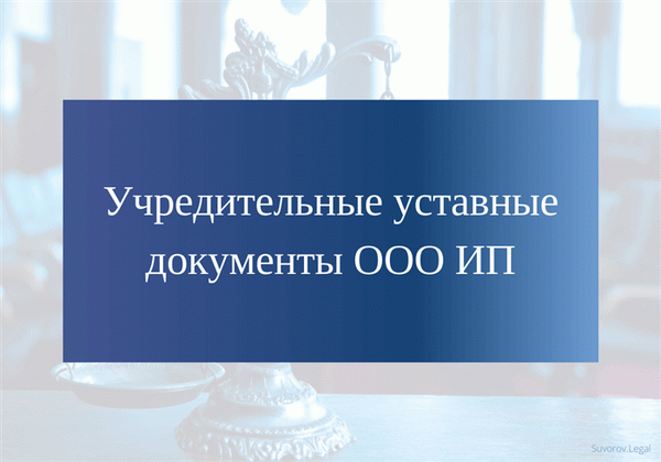 Учредительные уставные документы ООО ИП